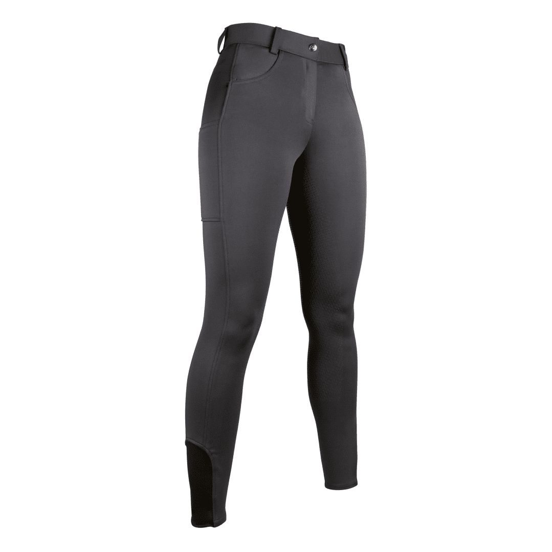 HKM Emma Silicone Full Seat Riding Breeches #colour_deep-grey
