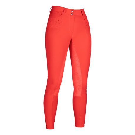 HKM Savona Style Alos Full Seat Riding Breeches #colour_red