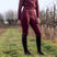 EQUIDRY Children's Water Repellent Leggings #colour_plum-black