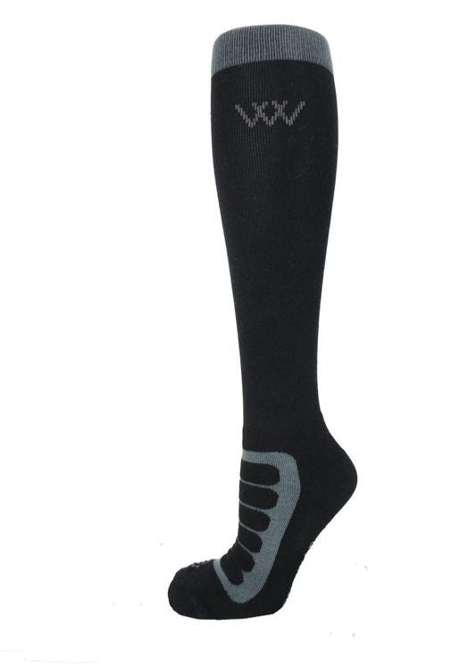 Woof Wear Long Bamboo Tech Sock #colour_black-grey