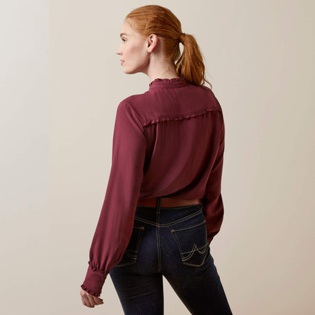 Ariat Women's Clarion Long Sleeve Blouse - Tawny Port