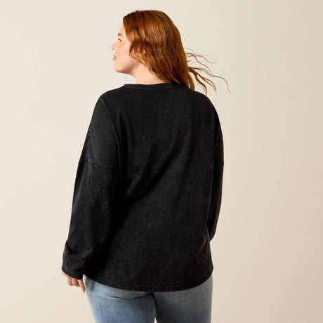 Ariat Women's Canvas Oversized Long Sleeve T-Shirt
