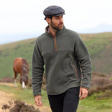 Shires Aubrion Core Men's Half Zip Fleece #colour_green
