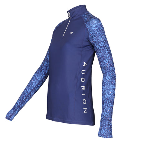 Shires Aubrion Hyde Park Ladies Cross Country Shirt #colour_navy-paisley