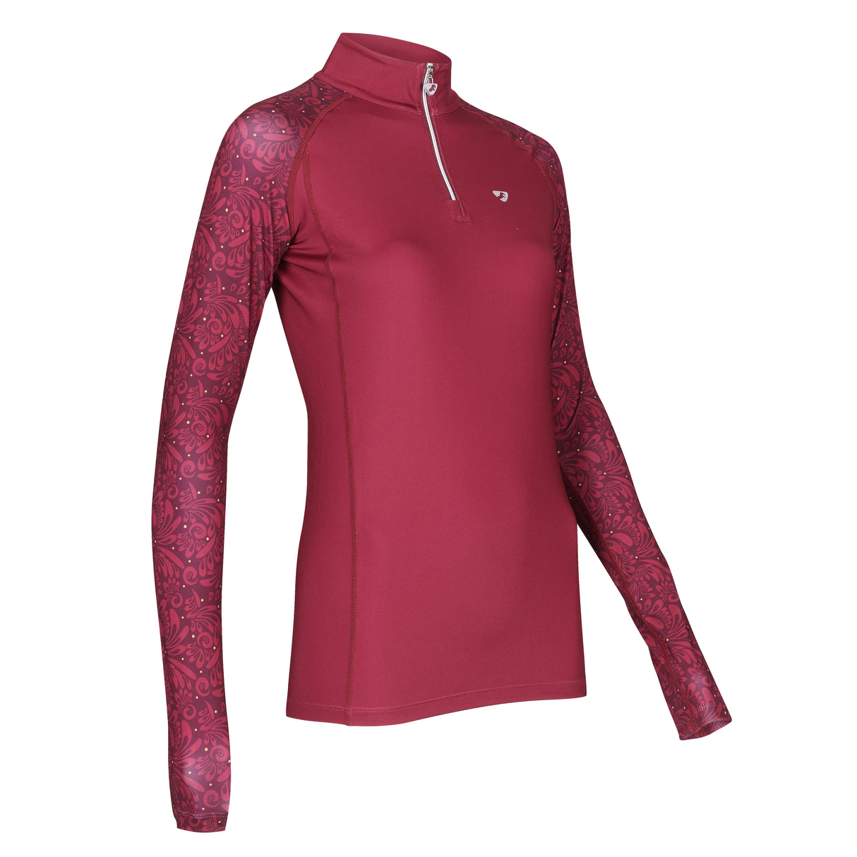 Shires Aubrion Hyde Park Ladies Cross Country Shirt #colour_red-paisley