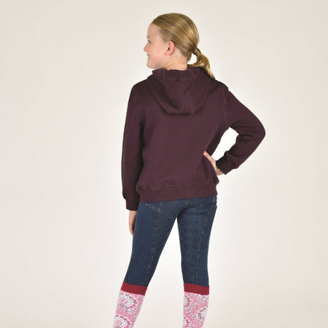 Dublin Kids Lilah Lurex Logo Hoodie #colour_plum-perfect-rose-gold