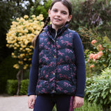 Dublin Kids Patrice Everyday Puffer Vest #colour_navy-frolicking-horses