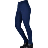 Saxon Warm Up Ladies Zip Front Jodhpurs #colour_navy