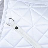 Weatherbeeta Satin Luxe Air-Tec Euro Jump Shaped Saddle Pad #colour_white