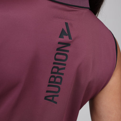 Shires Aubrion Ladies React Sleeveless Tech Polo #colour_mauve