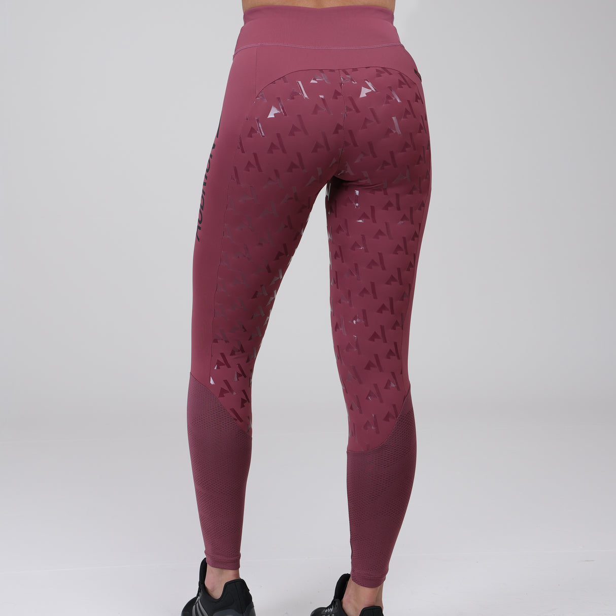 Shires Aubrion Ladies React Rythm Riding Tights #colour_mauve