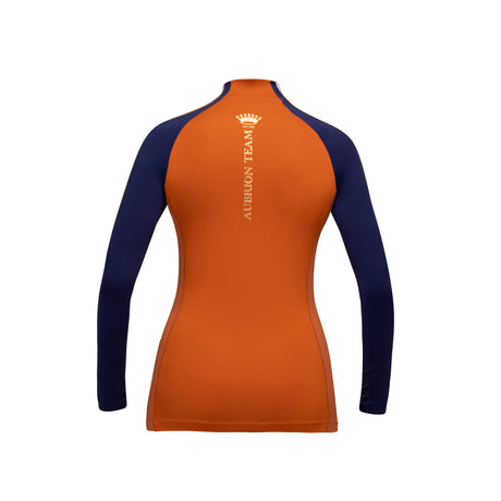 Shires Aubrion Ladies Team Long Sleeve Base Layer #colour_rust