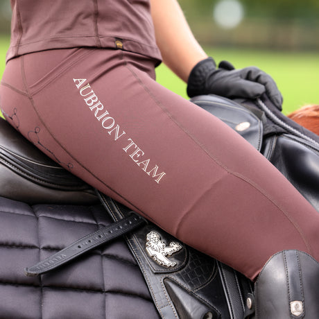 Shires Aubrion Ladies Team Riding Tights #colour_umber