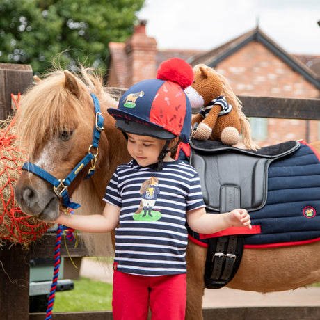 Shires Winnie & Me Hat Silk #colour_navy-red