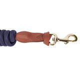 Shires Velociti Lusso Leather Lead Rope #colour_navy