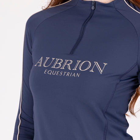 Shires Aubrion Equestrian Long Sleeve Base Layer #colour_midnight