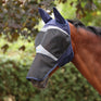 Shires FlyGuard Pro Fine Mesh Fly Mask with Ears & Square Nose #colour_navy