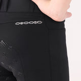 Shires Aubrion Optima LX Riding Tights - Young Rider #colour_black