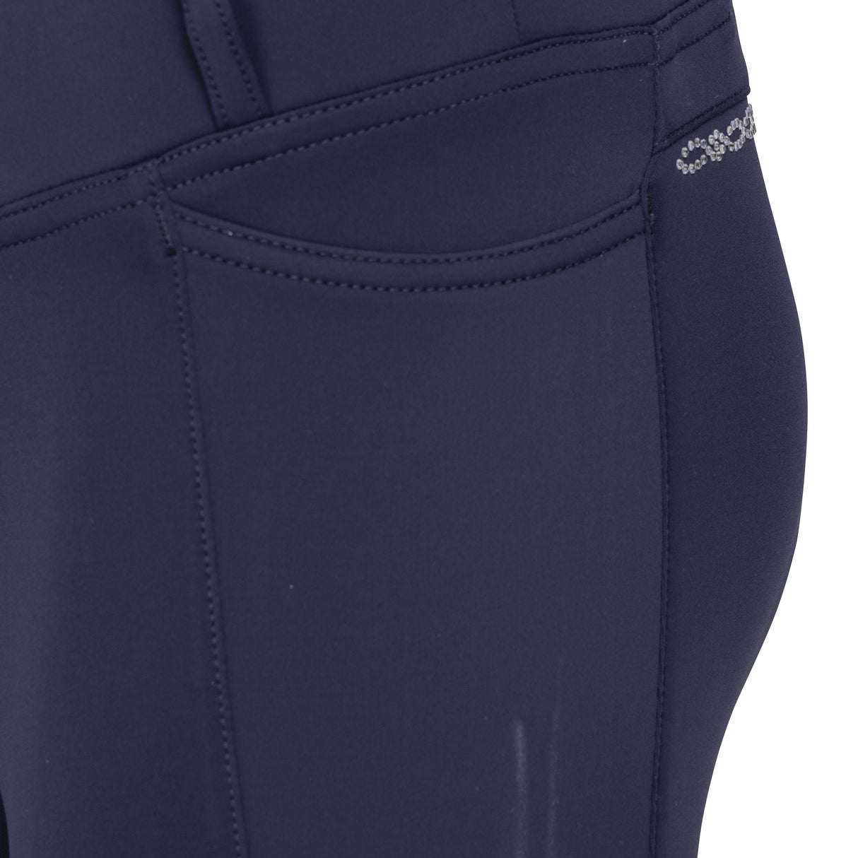 Shires Aubrion Optima LX Riding Tights - Young Rider #colour_navy