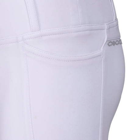 Shires Aubrion Optima LX Riding Tights - Young Rider #colour_white