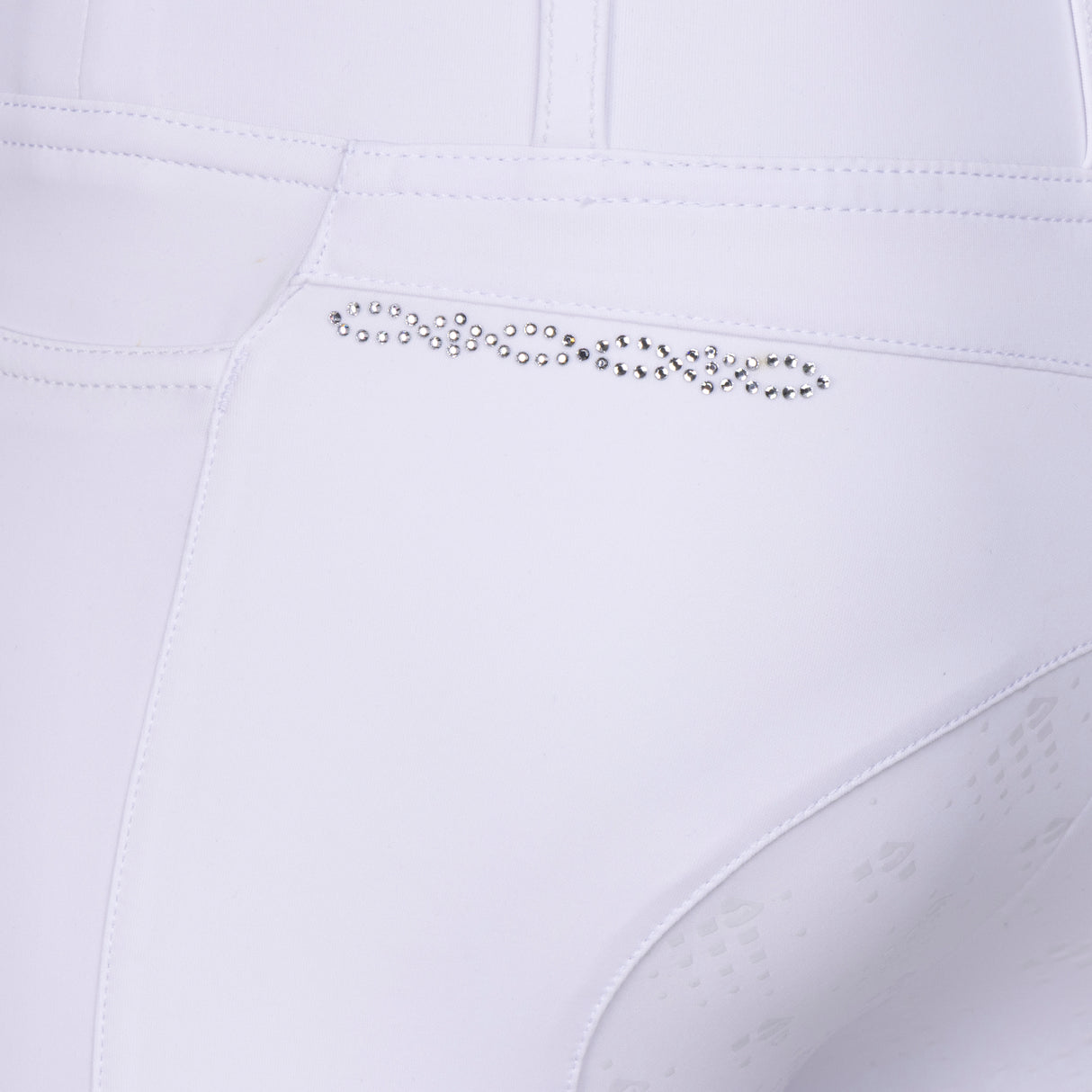 Shires Aubrion Optima LX Riding Tights - Young Rider #colour_white