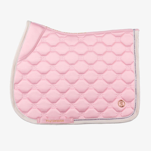 PS of Sweden Vintage Monogram Jump Saddle Pad #colour_hortensia-pink