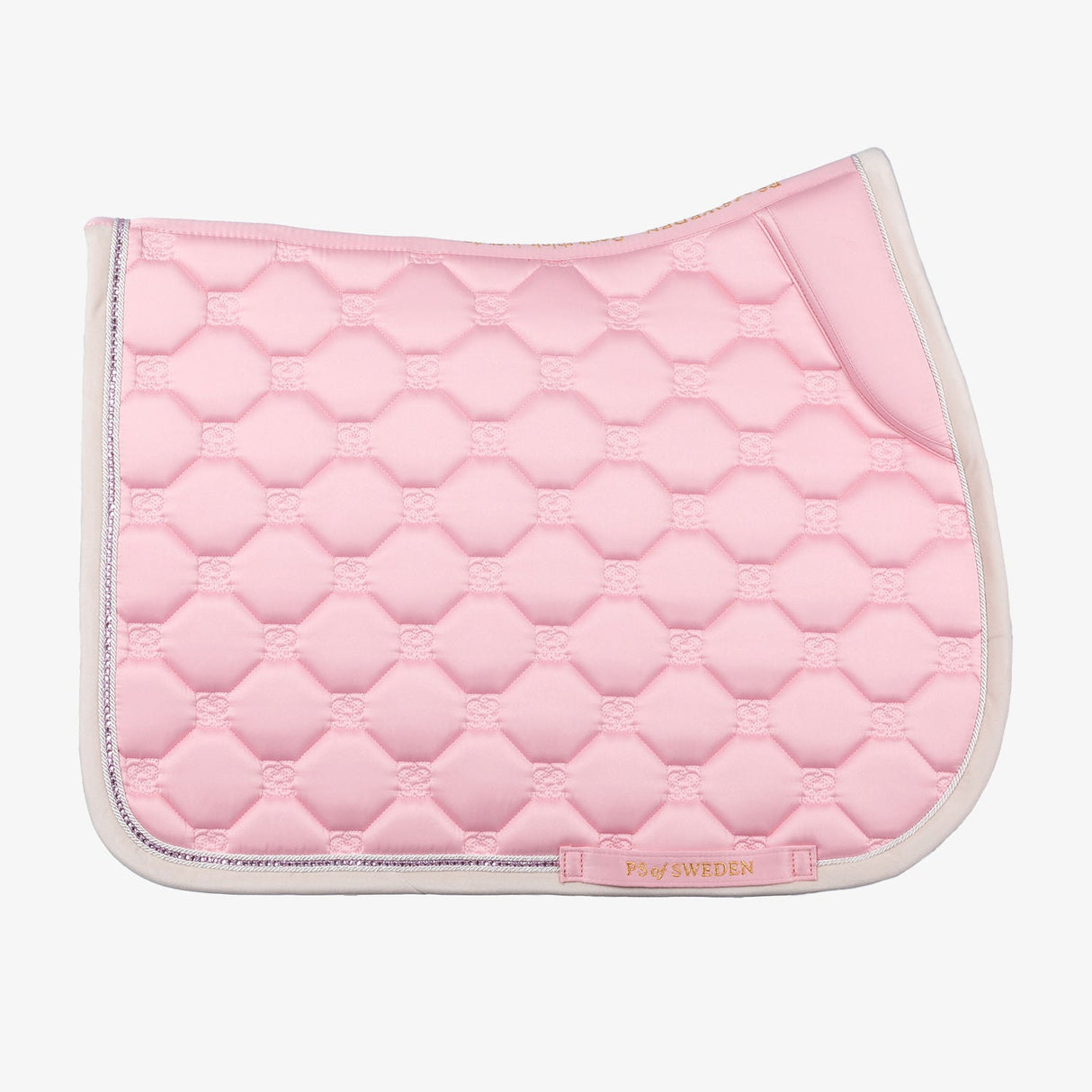 PS of Sweden Vintage Monogram Jump Saddle Pad #colour_hortensia-pink