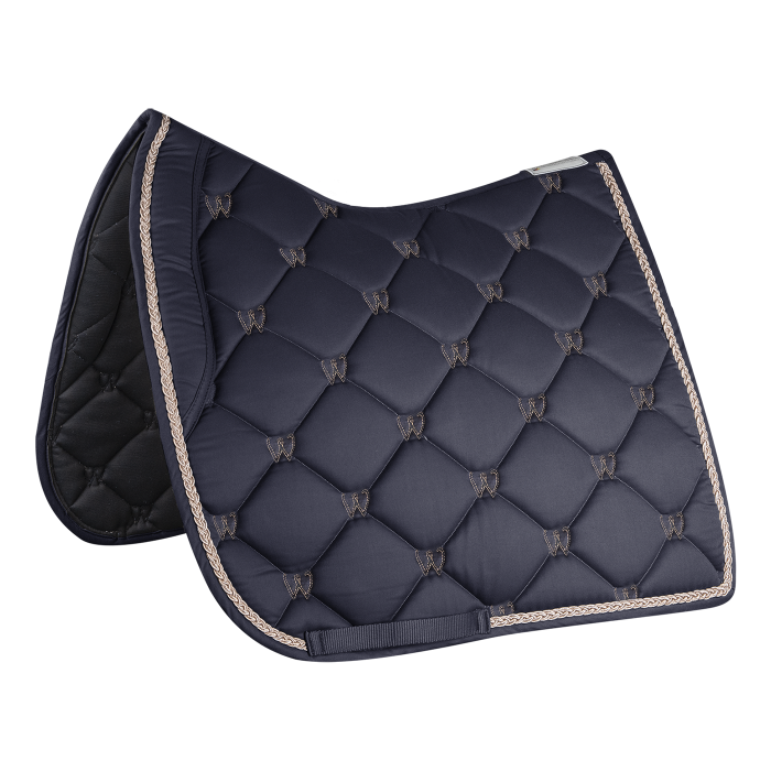 Waldhausen Valencia Saddle Pad #colour_dark-blue-rose-gold