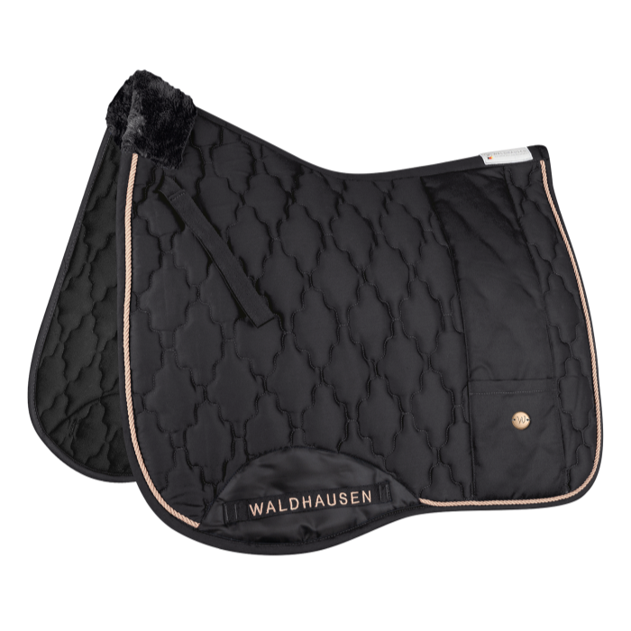 Waldhausen Modern Rosé Saddle Pad #colour_black-gold