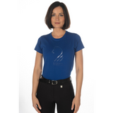 HKM Women's T-Shirt -Livigno Horse Head- #colour_blue