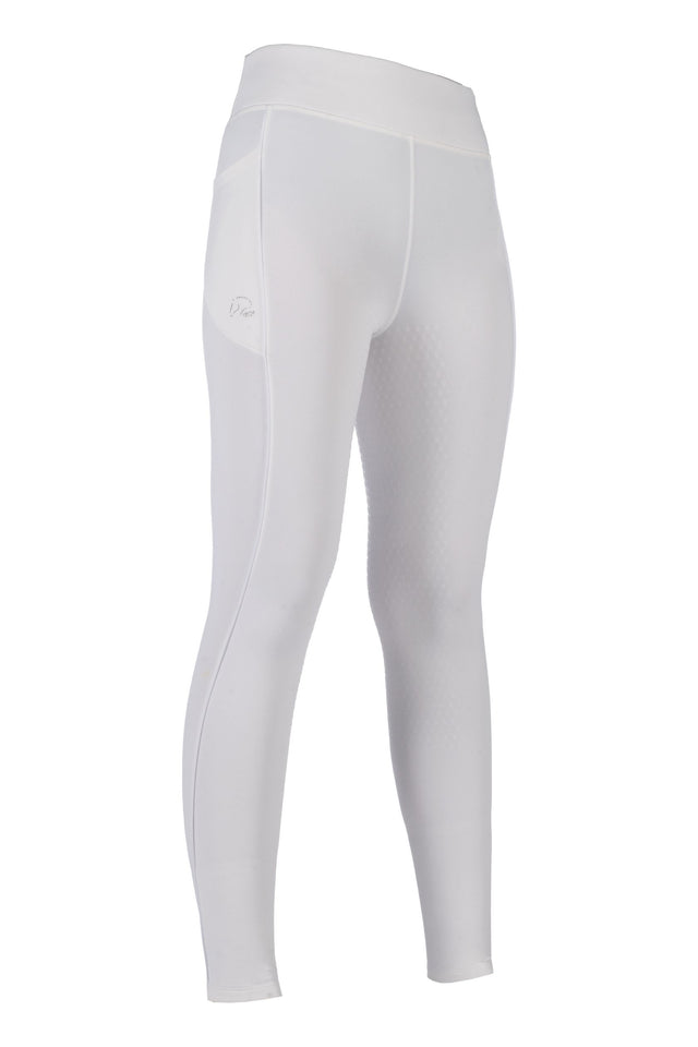 HKM Ladies Full Seat Riding Tights -Alice #colour_white