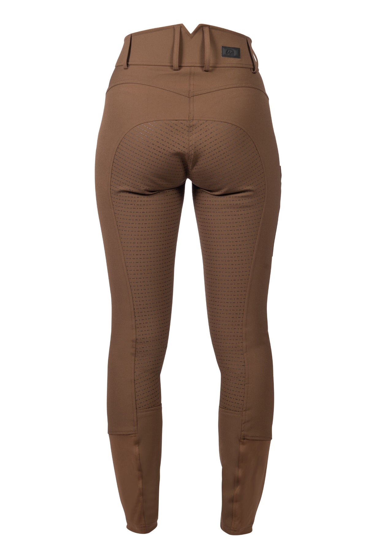 HKM Children's Silicone Full Seat Riding Breeches -Lia High Waist- #colour_brown