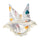 HKM Ear Bonnet -Hobby Horsing Print- #colour_white-with-hearts