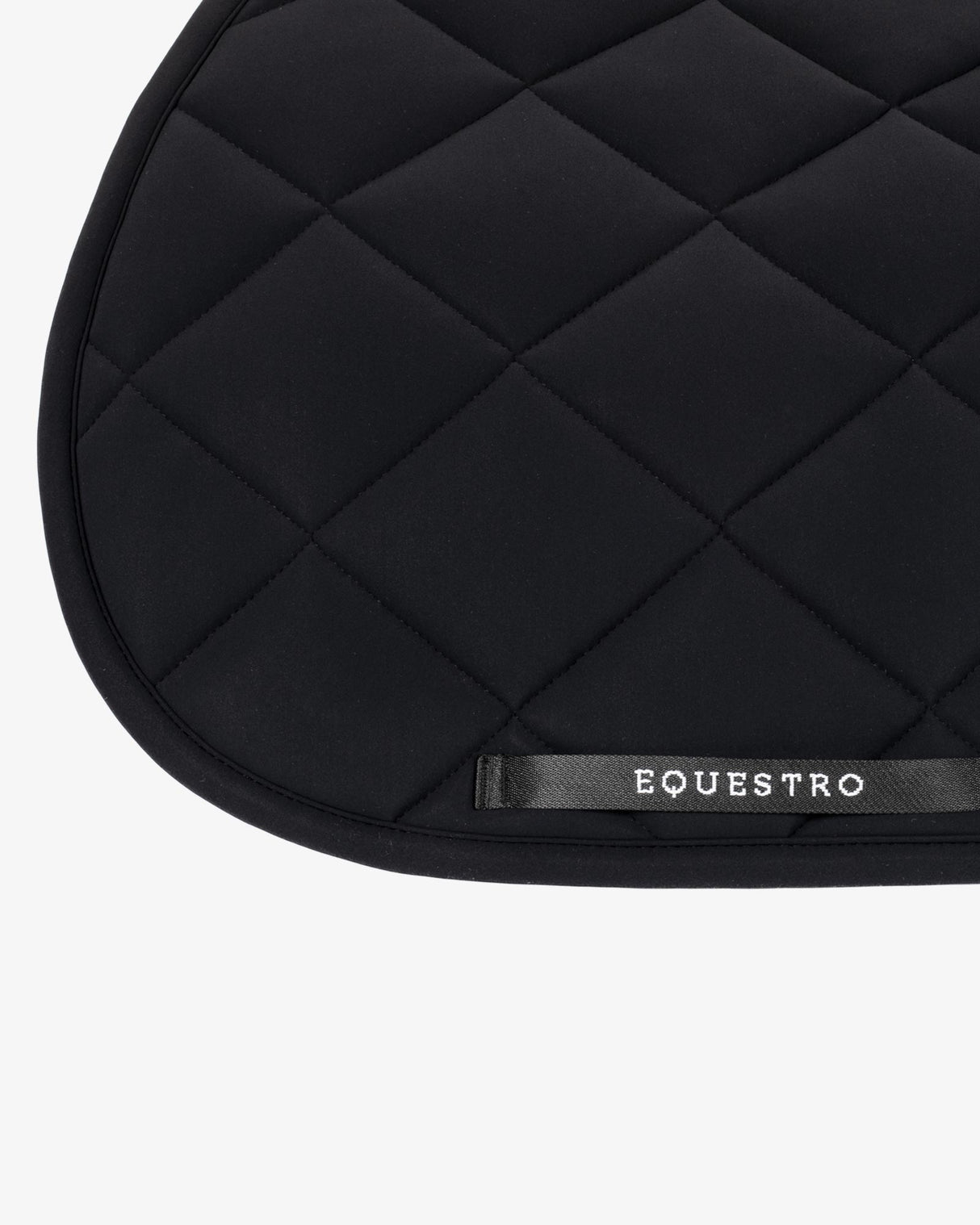 Jumping saddle pad with embroidered logo black line edition - BLACK