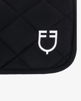 Jumping saddle pad with embroidered logo black line edition - BLACK
