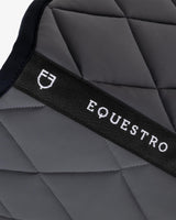 Jumping saddle pad with embroidered logo black line edition - ASPHALT