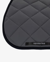 Jumping saddle pad with embroidered logo black line edition - ASPHALT