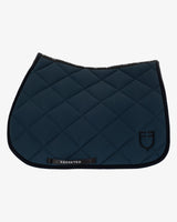 Jumping saddle pad with embroidered logo black line edition - NAVY