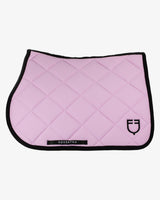 Jumping saddle pad with embroidered logo black line edition - ORCHID BOUQUET