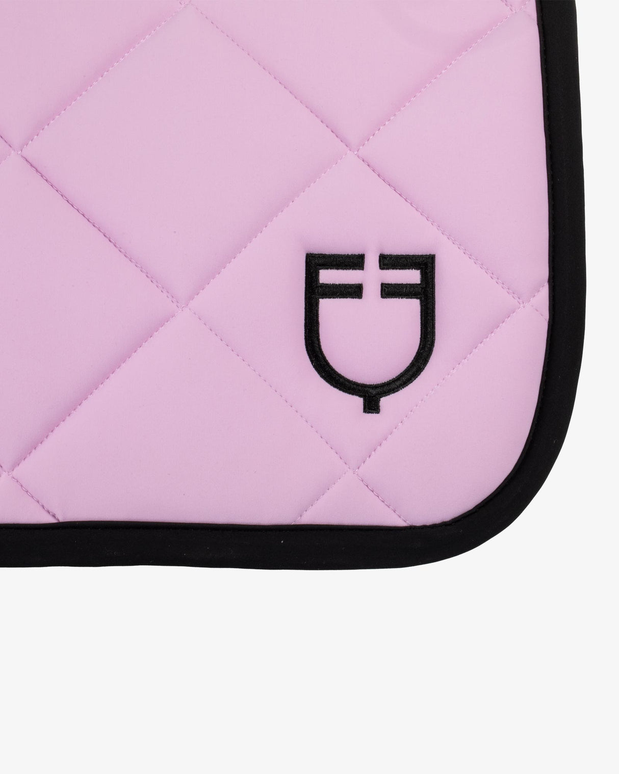Jumping saddle pad with embroidered logo black line edition - ORCHID BOUQUET