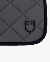 Jumping saddle pad with embroidered logo black line edition - VAPOR BLUE 75JM