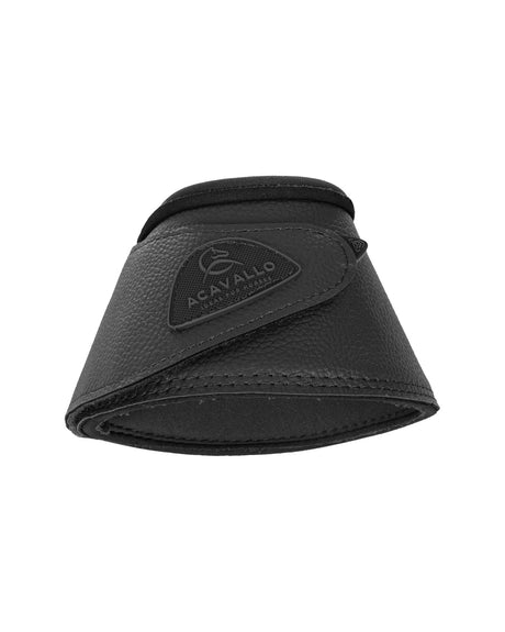 Acavallo Bell Boots Eco-Leather & Hook-And-Loop Closure #colour_black