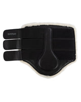 Acavallo Hind Brushing Boots Faux Sheepskin & Triple Hook-And-Loop Closure #colour_black