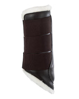 Acavallo Hind Brushing Boots Faux Sheepskin & Triple Hook-And-Loop Closure #colour_brown