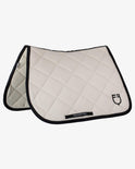 Jumping saddle pad with embroidered logo black line edition - BEIGE