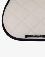 Jumping saddle pad with embroidered logo black line edition - BEIGE