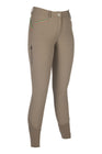 HKM Ladies Silicone Full Grip Riding Breeches -Livigno Sportive- #colour_taupe