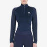 Equestro Women's Slim Fit Long Sleeve Base Layer #colour_blue