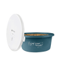 Waldhausen Small Feeding Bowl "Enjoy Your Snack" With Lid #colour_petrol-blue