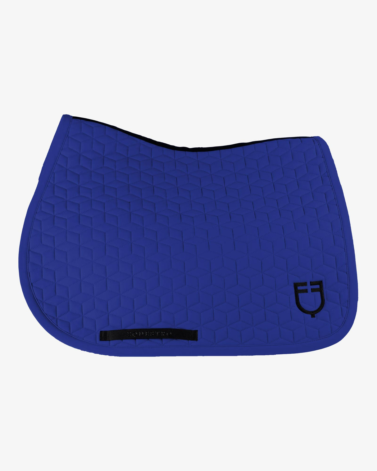 Equestro Jumping Saddle Pad Cube Quilting #colour_blue